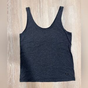 RVCA Charcoal Scoop Neck Tank Top